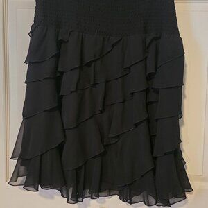 Black Chiffon Layered Skirt, size 18